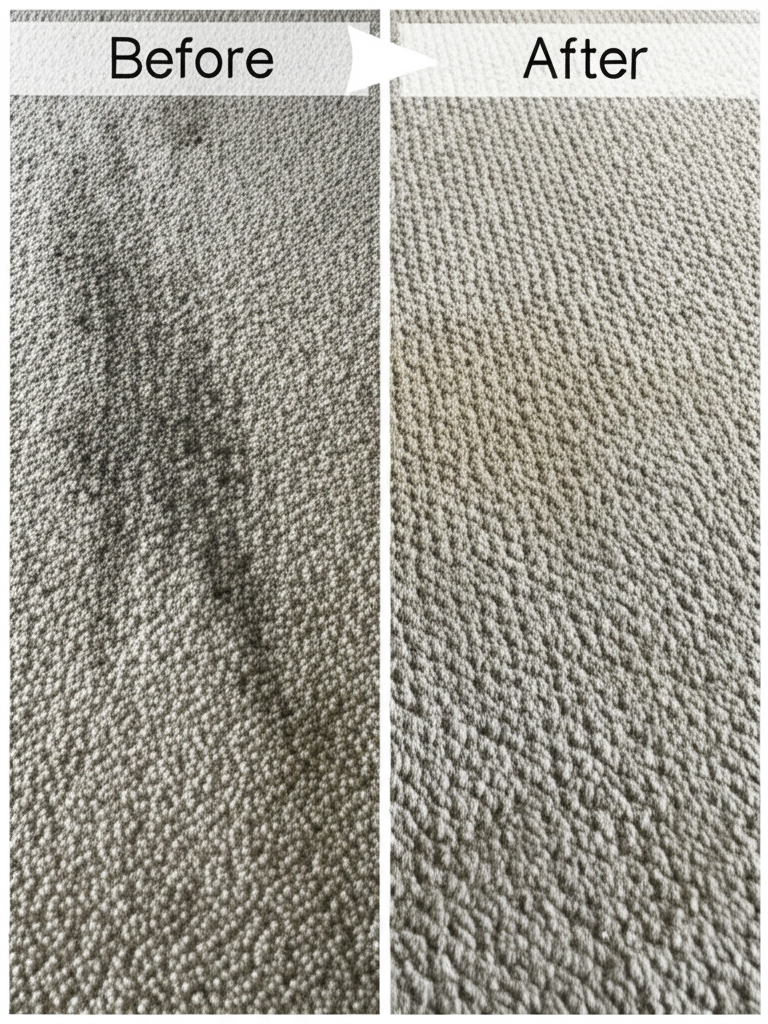 Carpet cleaning before and after