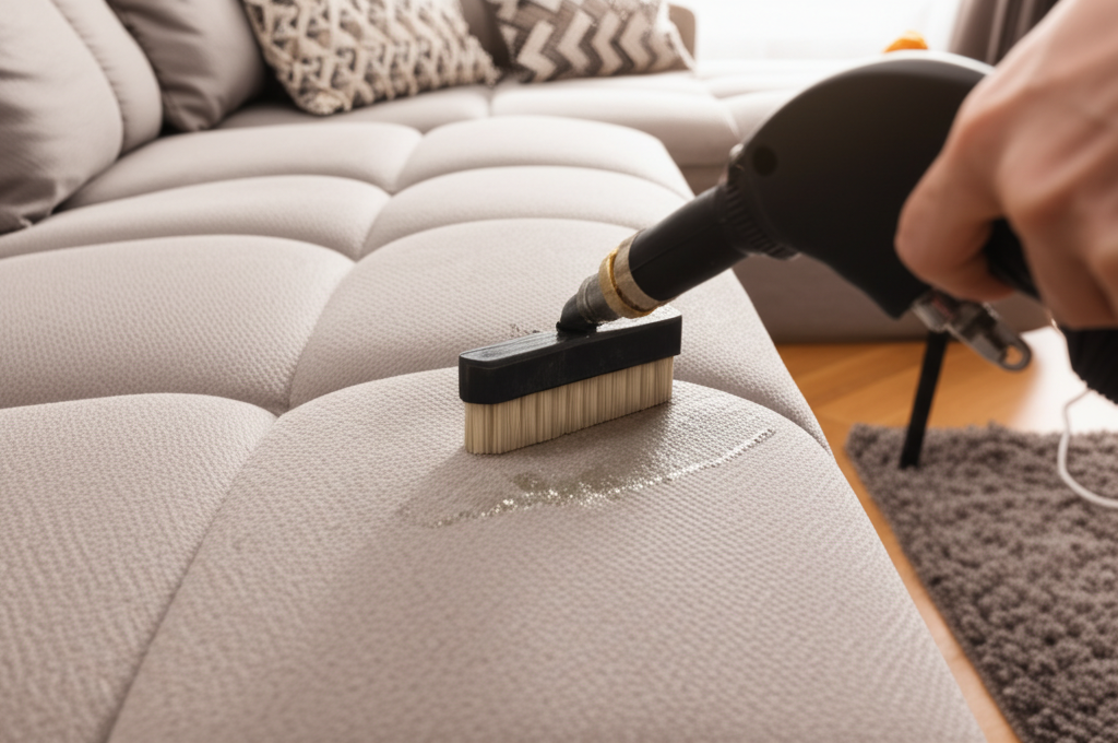 Upholstery cleaning before and after in Toronto